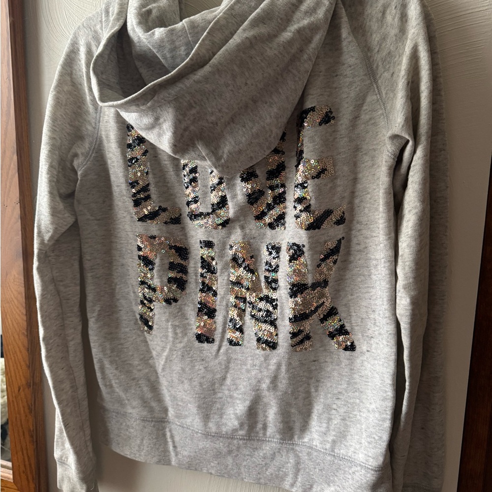 PINK Zip-Up Black & Gold Sequence